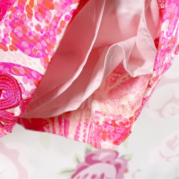 Lilly Pulitzer Ryder Pink Pout Paisley Print Shift Mini Dress 4 - Picture 8 of 12